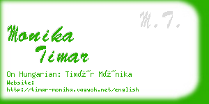monika timar business card
